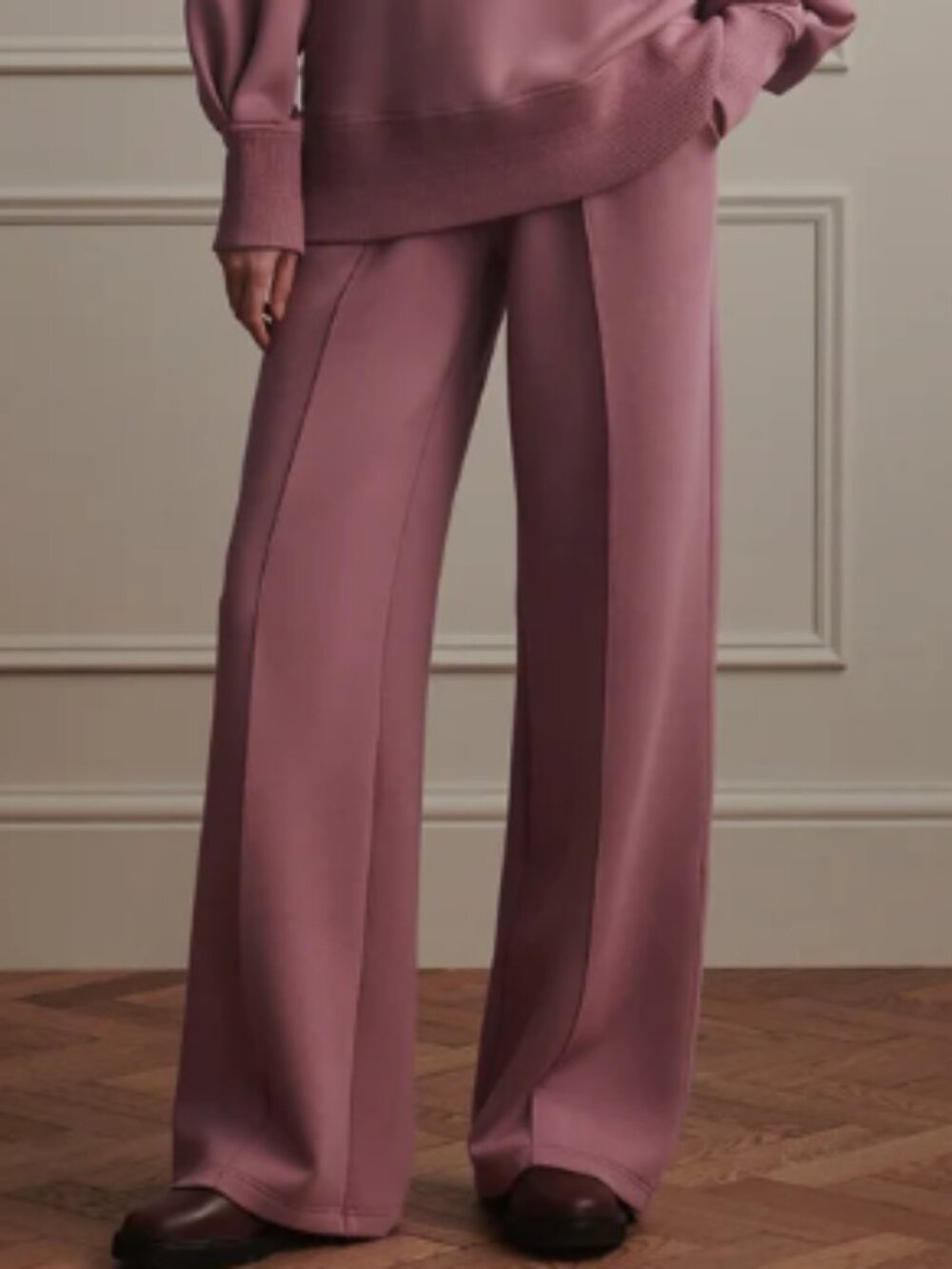 Varley Wide-Leg Pull-On Pants 30" Inseam Wistful Mauve
